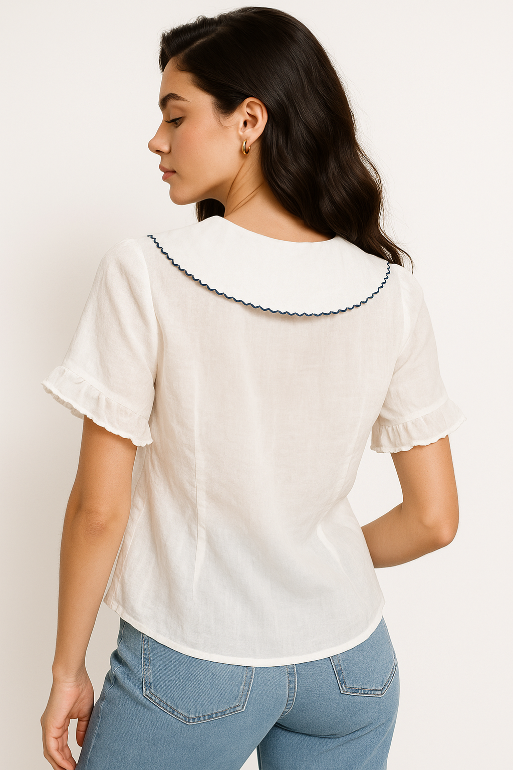 Retro Doll Collar Vintage Blouse