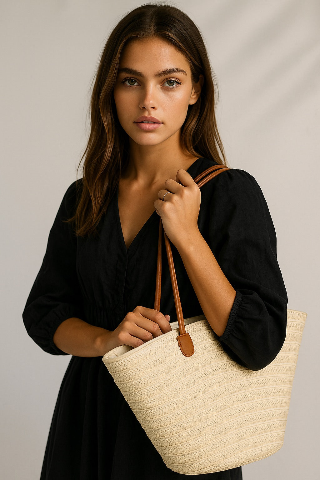 Straw Shopper Bag