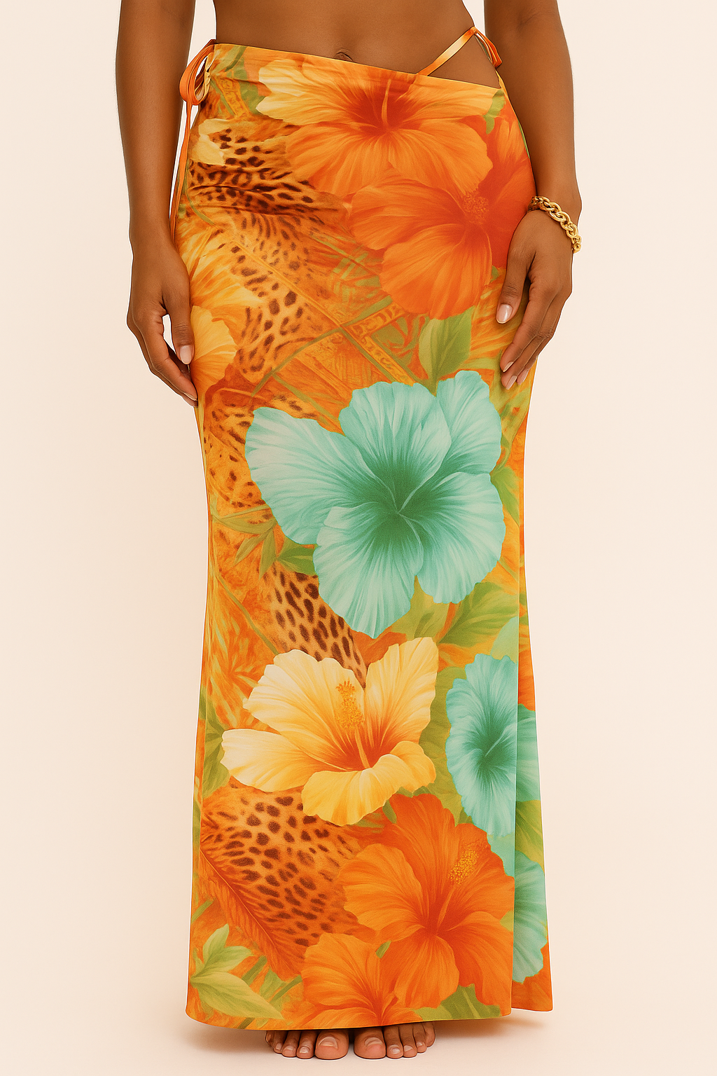 Tropical Three-Piece Bikini Set