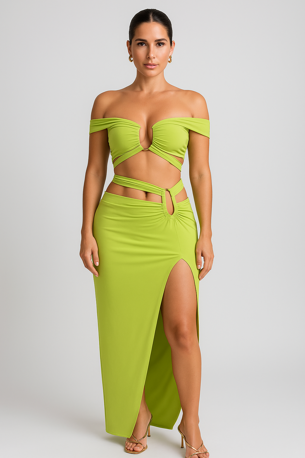 Two-Piece cut-out Jersey Set